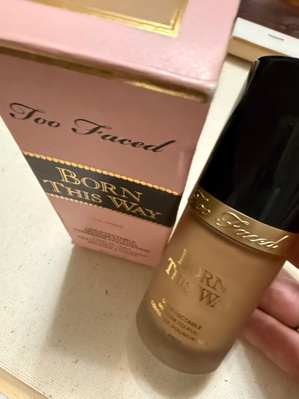 Too Faced Born This Way Foundation W/Box in the shade WARM BEIGE